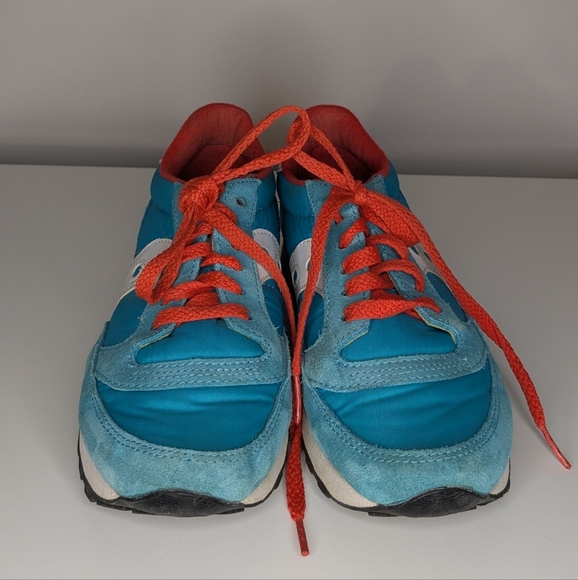Saucony Jazz sz 6.5 Teal and Red sneakers - Picture 3 of 7